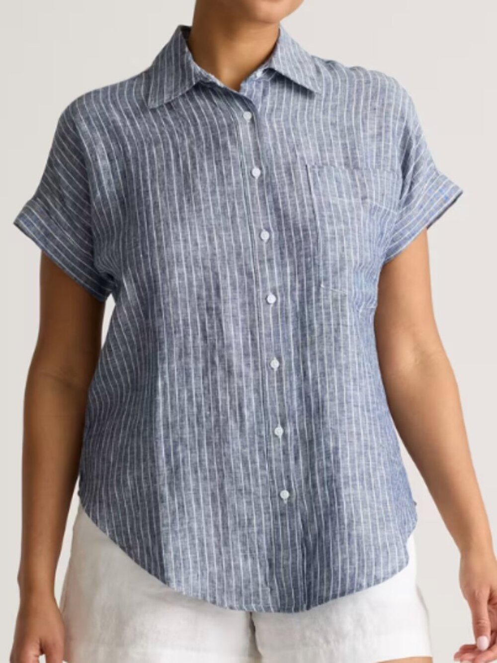 Quince Linen Short Sleeve Camp Shirt
